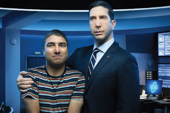 Nick Mohammed and David Schwimmer in Intelligence